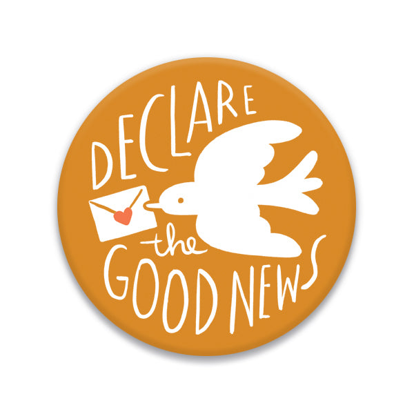 Carrier Pigeon Declare the Good News 2024 Convention Badge Pin Seasoned With Salt Paperie