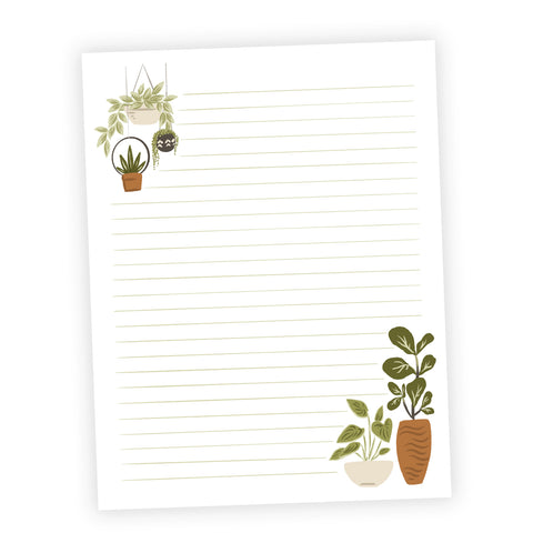 Houseplants Printable Letter Writing Sheets