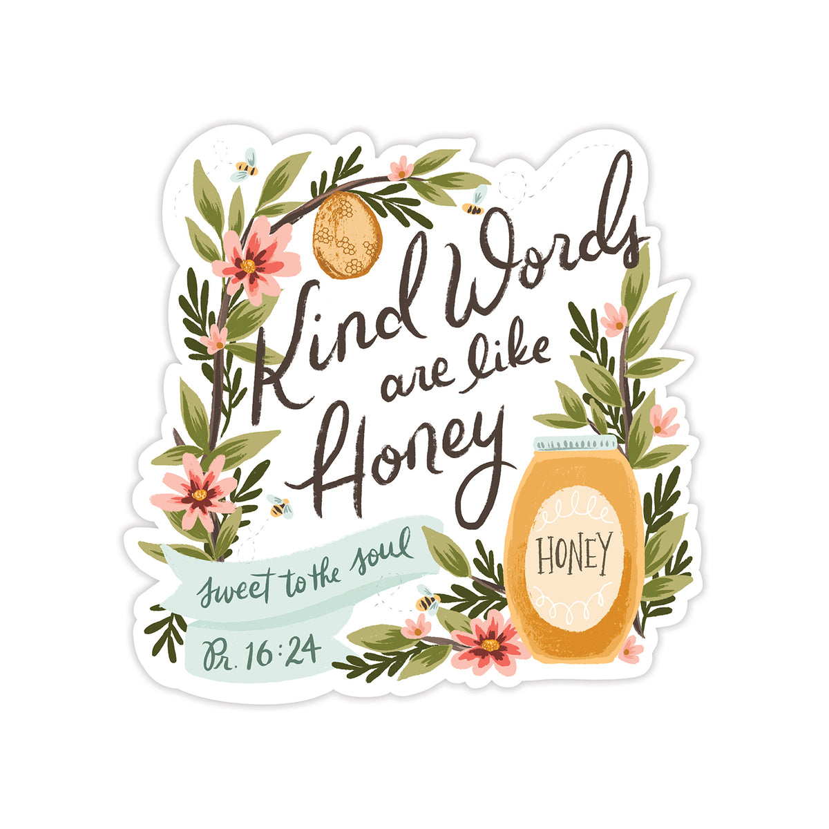 KIND WORDS LIKE HONEY BEE MINI SIGN PROVERBS 16:24 TIERED TRAY KITCHEN  DECOR