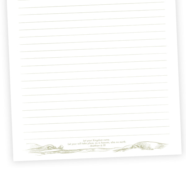 Printable Letter Writing Sheets - Mountain - Let your Kingdom Come - Matthew 6:10