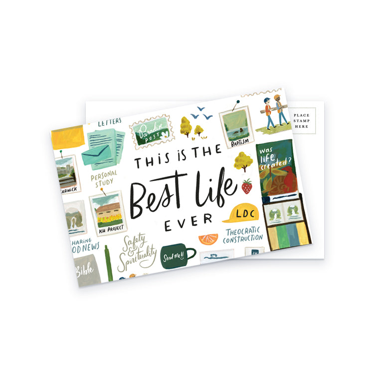 Best Life Ever JW Postcard – Seasoned With Salt Paperie