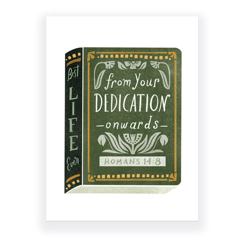 From Your Dedication Onwards Baptism Greeting Card