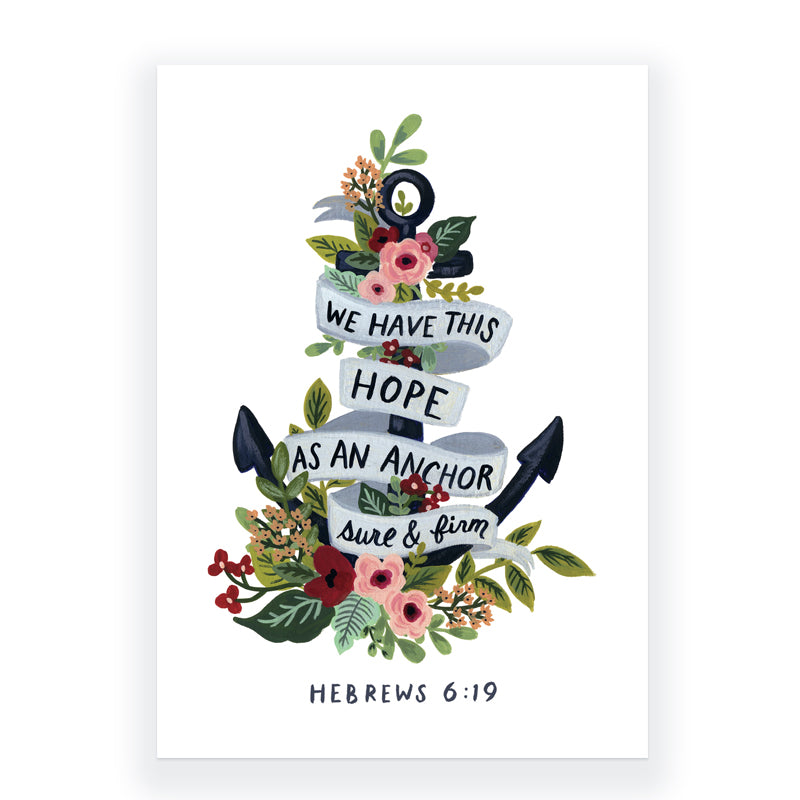 Greeting Card - Hope is an Anchor for The Soul - Hebrews 6:19