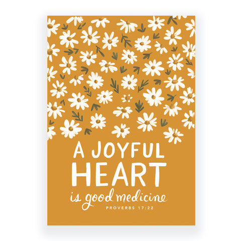 A Joyful Heart is Good Medicine Proverbs 17:22 Greeting Card