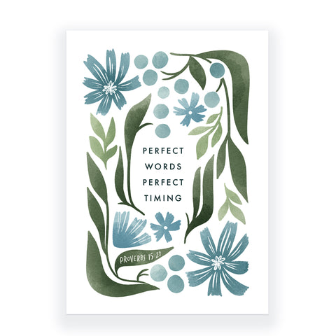 Perfect Words, Perfect Timing - Proverbs 15:23 JW Greeting Card