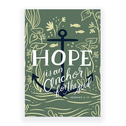 Underwater Scene - Hope is an Anchor for the Soul - Hebrews 6:19 JW Greeting Card