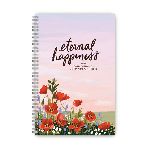 PREORDER 2026 Convention Notebook for Jehovah’s Witnesses – Lilies of the Field | Wire-O Bound with Original Hand-Drawn Design