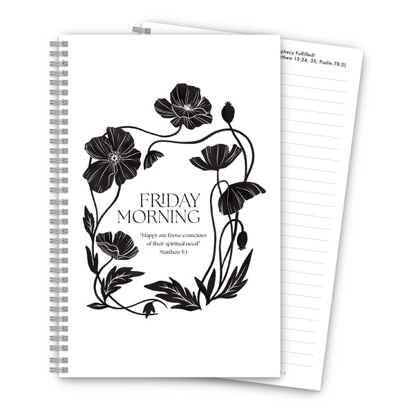 PREORDER 2026 Convention Notebook for Jehovah’s Witnesses – Lilies of the Field | Wire-O Bound with Original Hand-Drawn Design