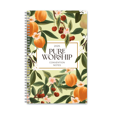 PREORDER - 2025 Convention Notebook for Jehovah’s Witnesses – Summer Fruit Theme | Wire-O Bound with Original Hand-Drawn Design