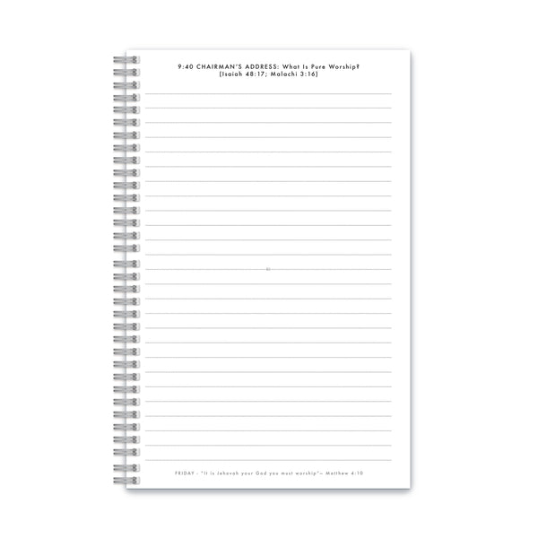 PREORDER - 2025 Convention Notebook for Jehovah’s Witnesses – Summer Fruit Theme | Wire-O Bound with Original Hand-Drawn Design