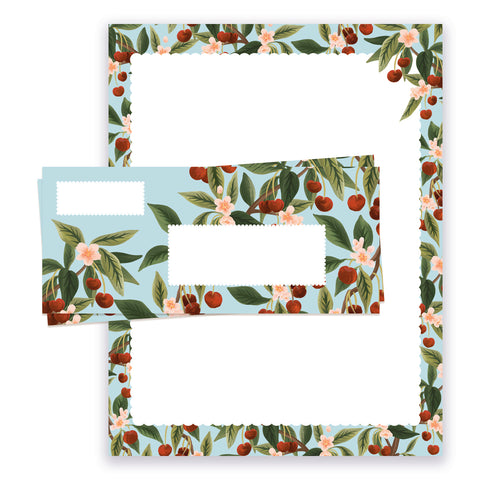 Letter Writing Set with Matching Envelopes - Cherry Blossom