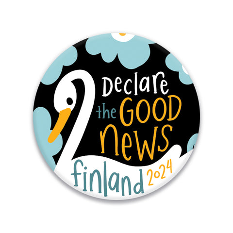 Swan - Finland - Declare the Good News 2024 Special Convention Badge Pin