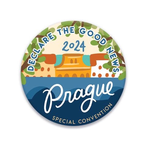 Cityscape - Prague, Czech Republic - Declare the Good News 2024 Special Convention Badge Pin
