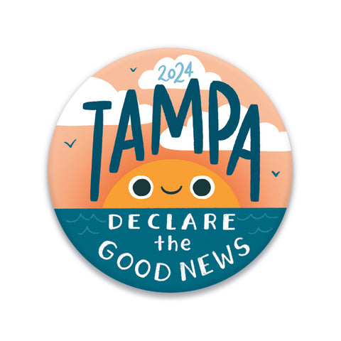 PREORDER: Tampa Sunset - Declare the Good News 2024 Convention Badge Pin