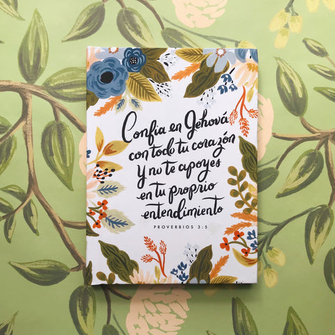 SPANISH Proverbs 3:5 Trust in Jehovah Hardcover Lined Journal Notebook