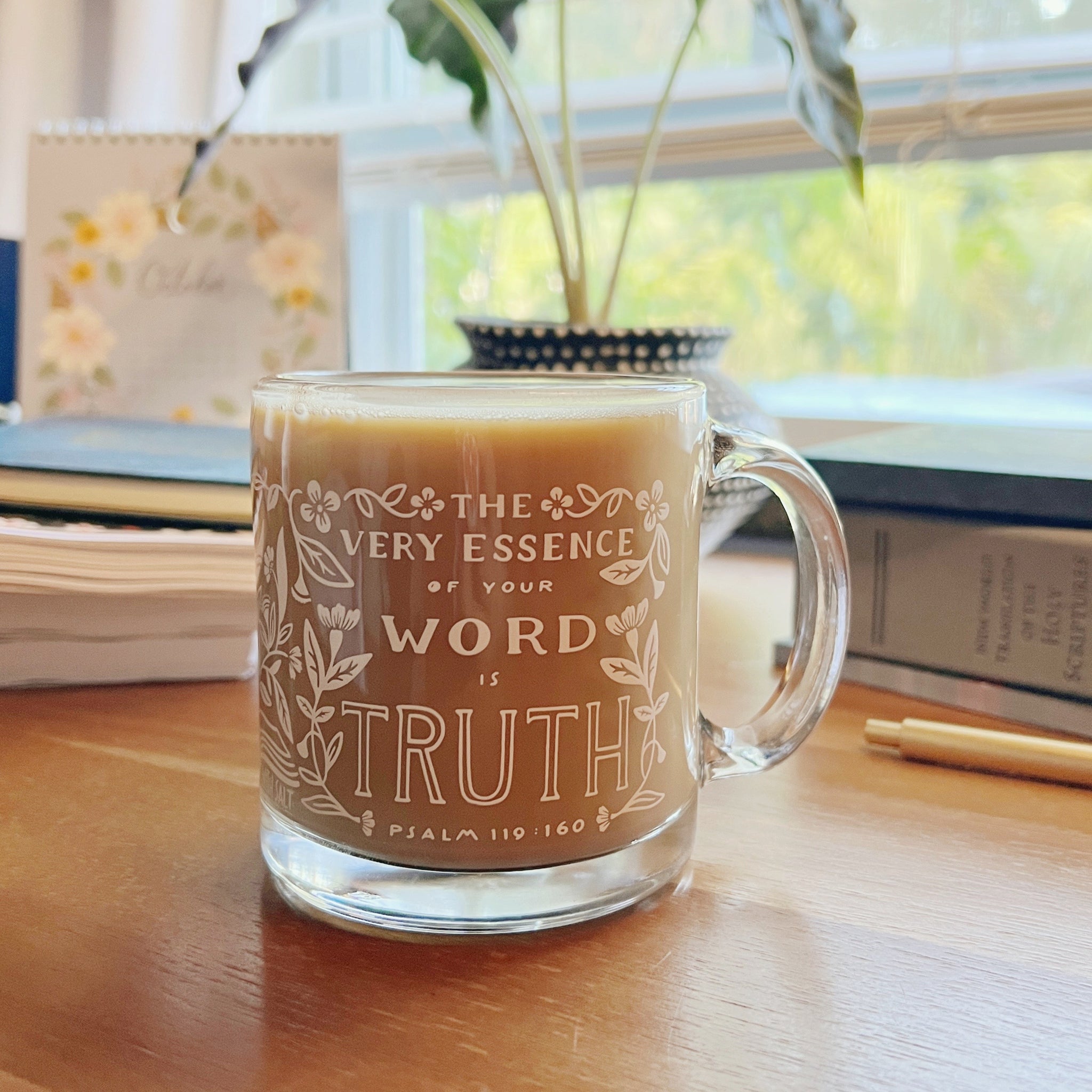 2023 Year Text Glass Mug - The Very Essence of Your Word is Truth Psalm 119:160