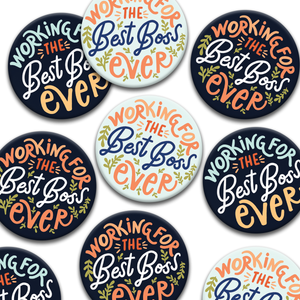 Working For The Best Boss Ever Pin Badges - LDC, Bethel, Pioneer, SKE Gift