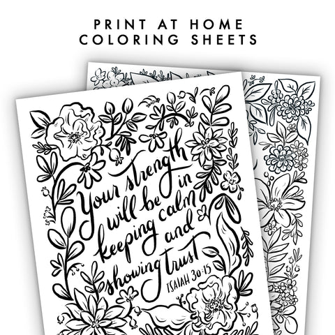 Print At Home Floral Coloring Sheets