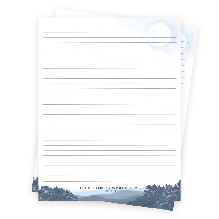 Moonscape Memorial Letter Writing Sheets Bundle