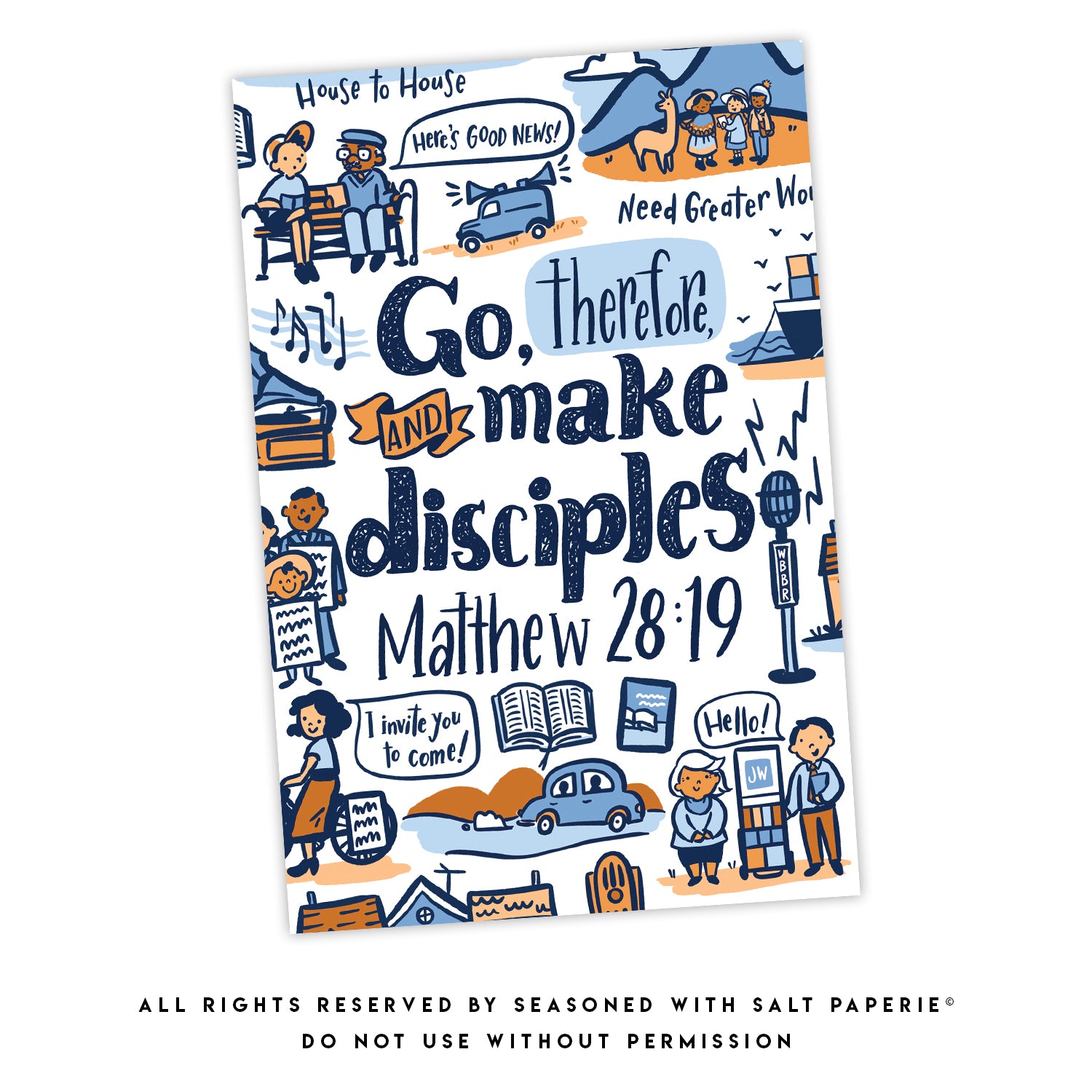 English - GIFT SET WITH PEN - Return Visit Notebook - Go Therefore and Make Disciples Matthew 28:19