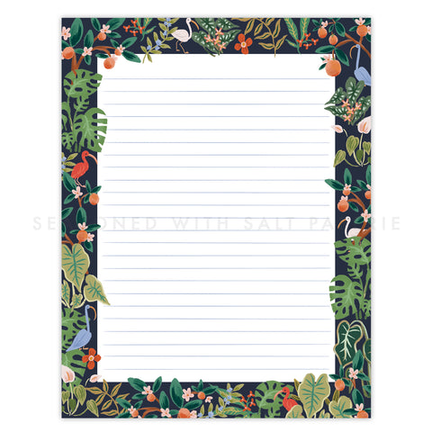 Florida Foliage Letter Writing Pad