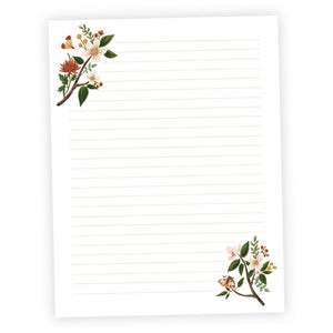 Fall Floral Printable Letter Writing Sheets