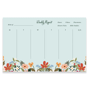 Raspberry Floral Patch Weekly Pad