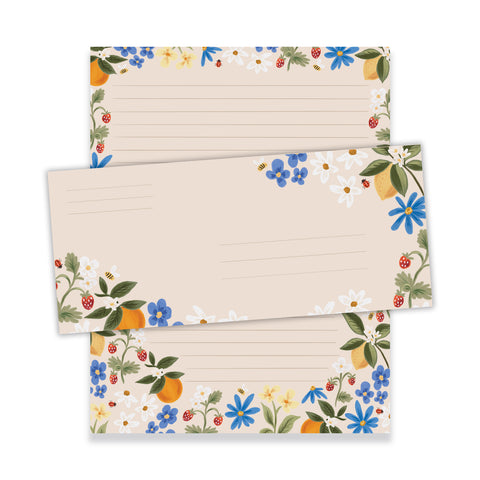 Letter Writing Set with Envelopes - Florida Fruit and Floral