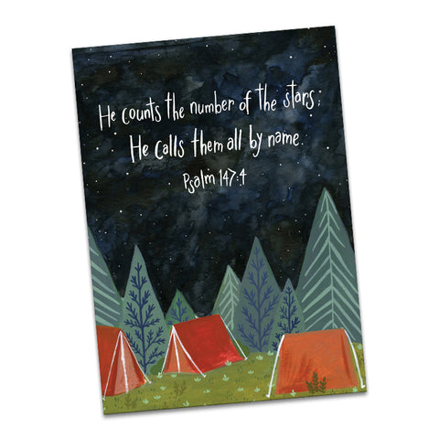Psalm 147:4 He Counts the Number of the Stars Greeting Card