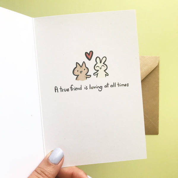 A True Friend is Loving At All Times - Proverbs 17:17 Greeting Card