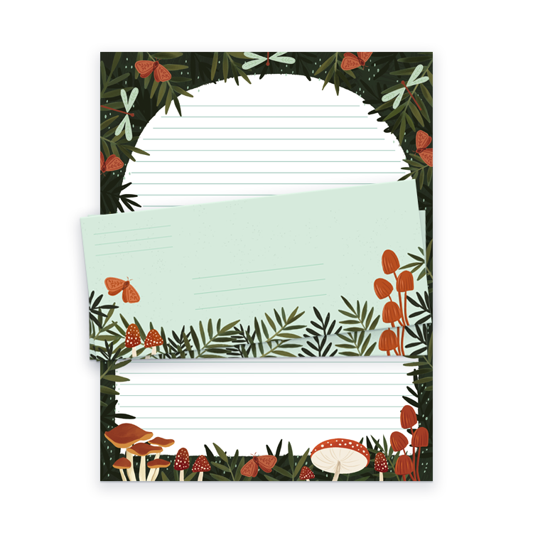 letter-writing-set-with-envelopes-forest-mushrooms-seasoned-with-salt-paperie for Free Printable Rainforest Writing Paper Letter Writing Set with Envelopes - Forest Mushrooms – Seasoned With Salt Paperie for Free Printable Rainforest Writing Paper