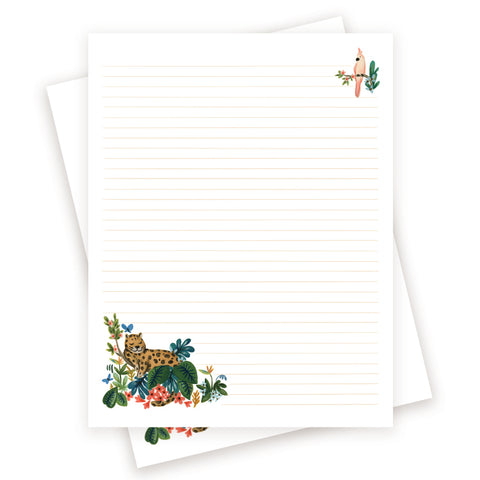 Painted Leopard Printable Letter Writing Sheets Bundle