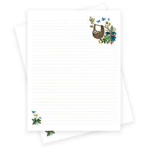 Painted Sloth Printable Letter Writing Sheets Bundle
