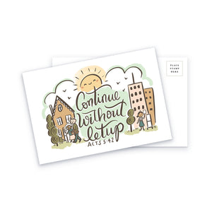 Continue Without Letup JW Postcard