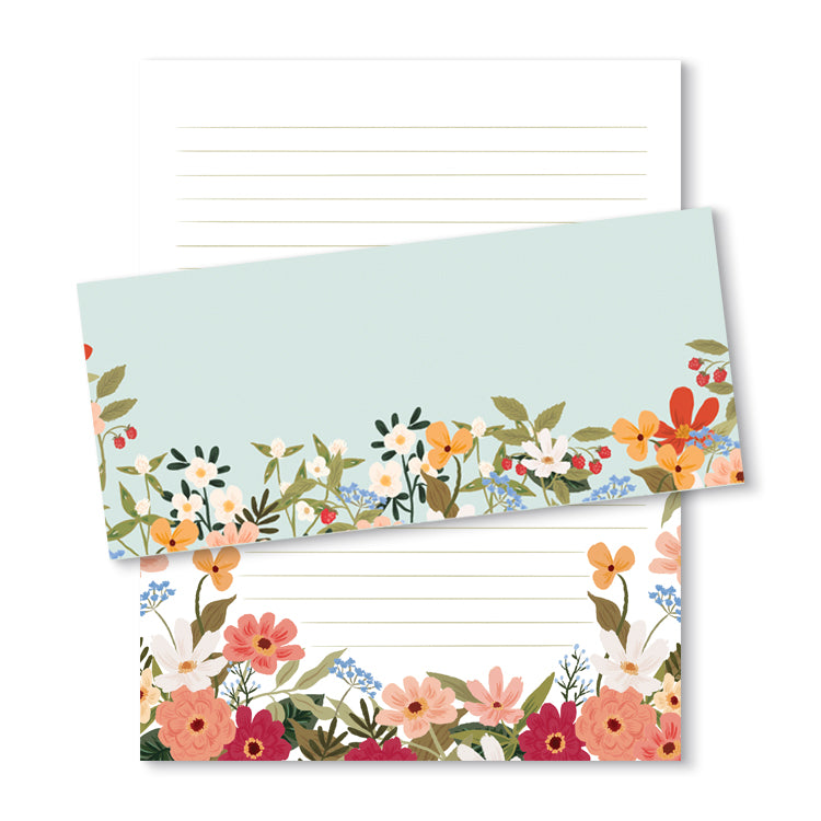 Letter Writing Set with Envelopes - Summer Floral