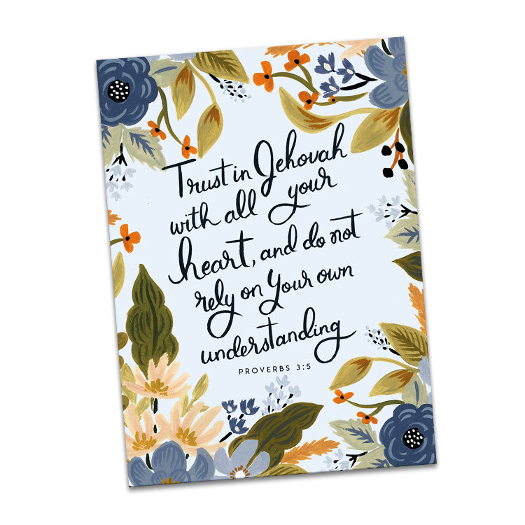 Proverbs 3:5 Trust in Jehovah Greeting Card