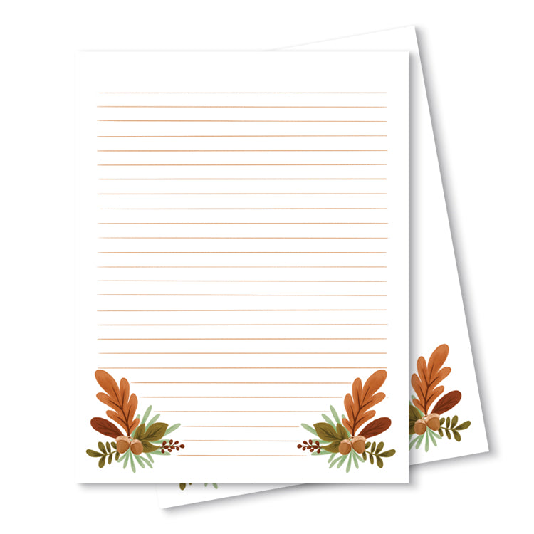 Autumn Foliage Printable Letter Writing Sheets