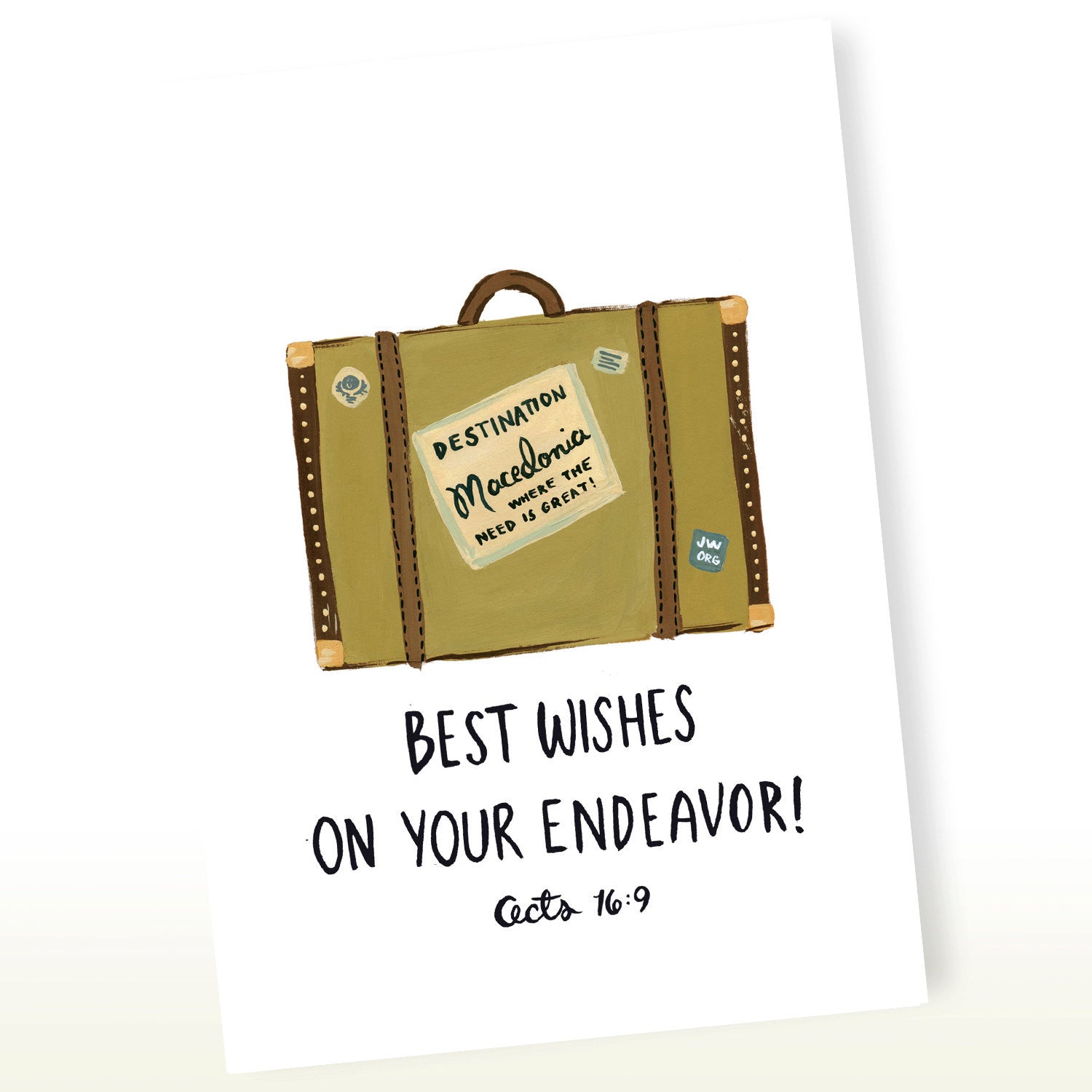 Destination Macedonia - Best Wishes On Your Endeavor JW Greeting Card