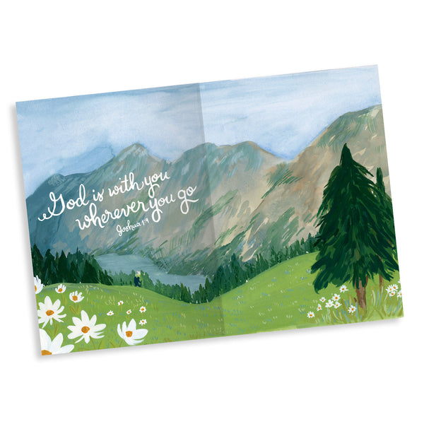 Be Courageous And Strong, God Is With You Wherever You Go Joshua 1:9 Greeting Card