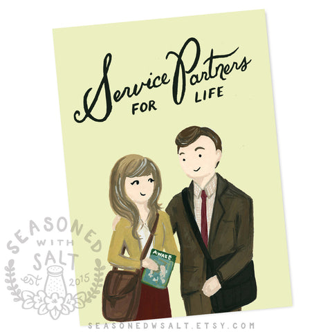 Service Partners for Life 5x7 JW Greeting Card