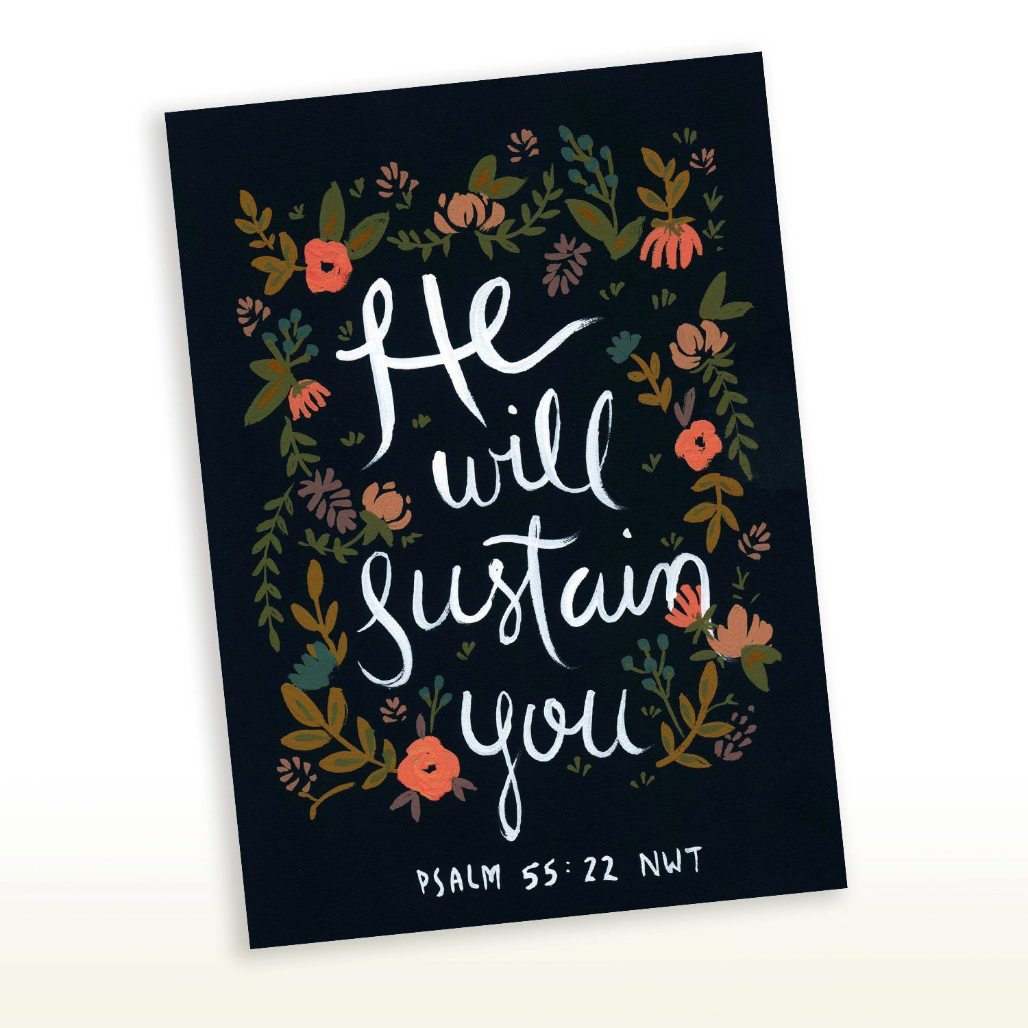 He Will Sustain You Psalms 55:22 Greeting Card