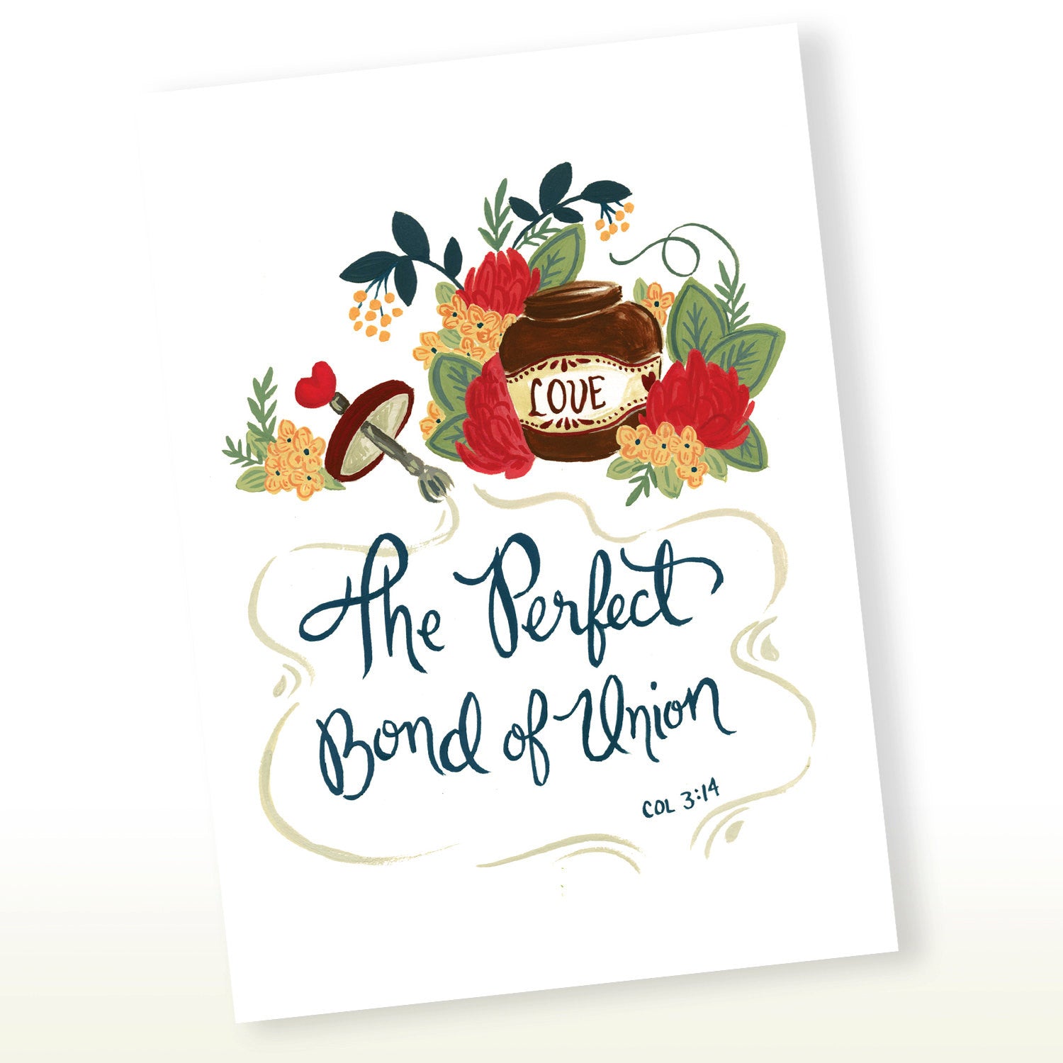 Love - The Perfect Bond of Union - Colossians 3:14 Greeting Card