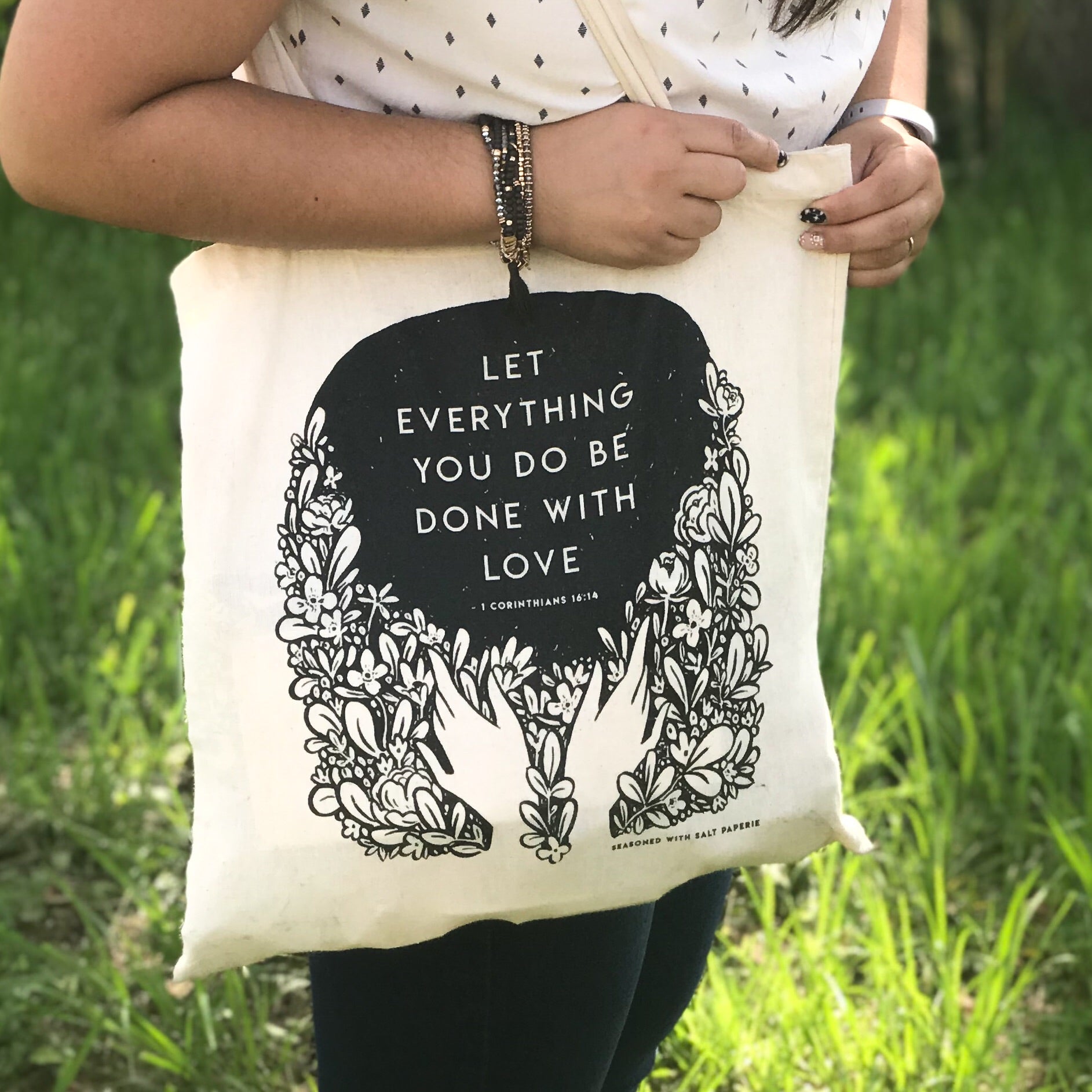 Let Everything You Do Be Done With Love 1 Corinthians 16:14 JW Tote Bag, Baptism And Pioneer Gift