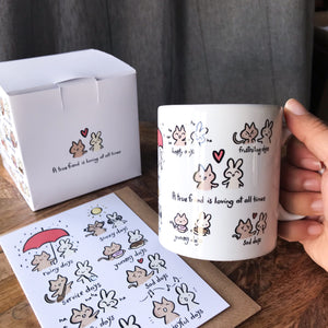 Gift Set with Card - A true friend is loving at all times Proverbs 17:17 10 oz Ceramic Mug