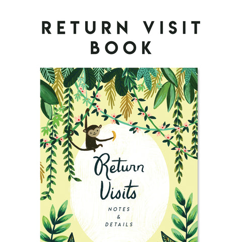 Return Visit Book - Rejoice In The Hope Jungle , Field Service Records, JW Gift
